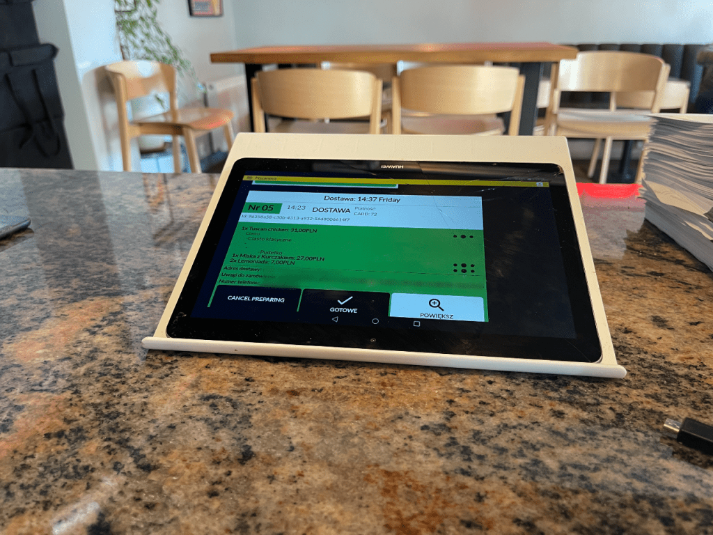 Ordering Stack - KDS in restaurant 